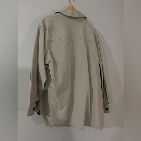 H&M beige heavyweight spring jacket light tan size L - Picture 11 of 13